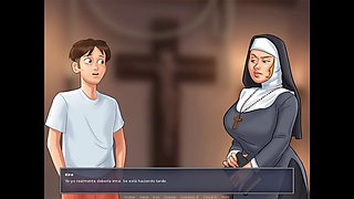 Hot cougar neighbor in lingerie gets naughty during summer saga