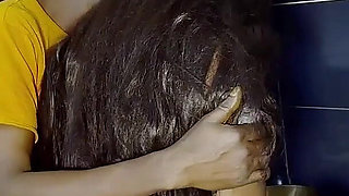 She's Cooking in the Kitchen, I Came Crease Her Body While She Eats