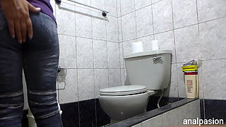 Intense Anal to Stepsister in Bathroom with Cumshot Inside the Ass