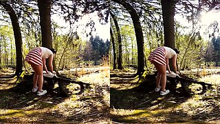 084 - Lady Dee - Slender Petite Amateur Teen Toying Outdoors