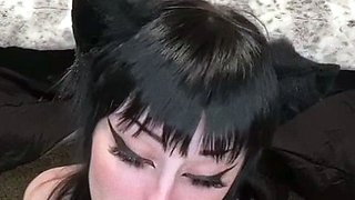 Busty brunette solo masturbation