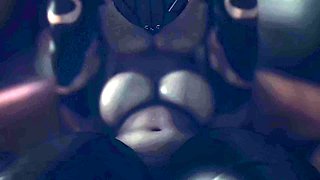 3d cartoon French fantasy - Man wields bold prowess to satisfy lusty woman in fiery