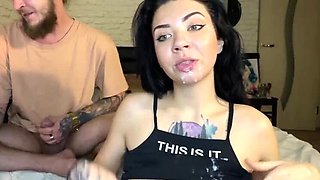 Hardcore Anal Fuck with Brunette Whore - Rough Doggystyle & Cum in Mouth