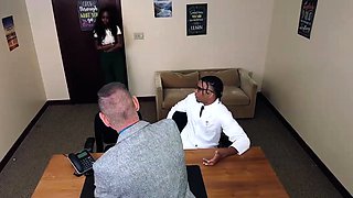 Black milf rides principal and milks bbc