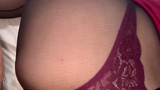 I my doggy assistant and with my pantyhose on