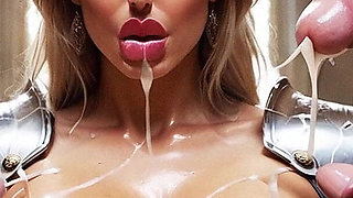 Hot Queen BDSM Hard Sex, Ai,curvy Woman with Big Tits Sucking Big Dick, Slave Woman