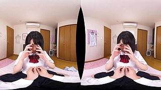 Japanese Student Fantasy Unfolds in Virtual POV Passion