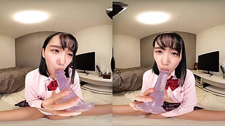 Angelic, Innocent, and Beautiful Narumi Amaha: Legendary VR 2 - Sexy Japanese Schoolgirl Plays with Toys JAV