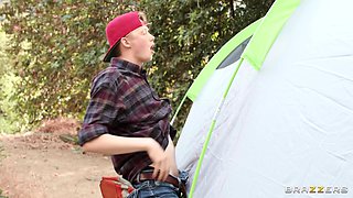 Outdoor Tent Camping with Lesbian Scissoring and Interracial hardcore Avery Black, Jimmy Michaels, Zoey Sinn part 2