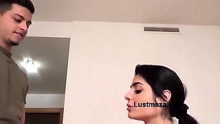 Busty brunette slut enjoys extreme amateur pov blowjob