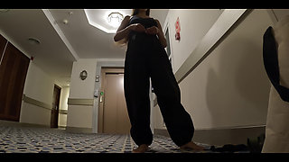 Coming Back From the Sauna to My Hotel