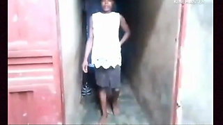 African Soldier on a Mission in India Fucks an Indian Girl in a Corner