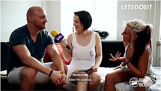 Beautiful Blonde Bj Cat Fucked Deep By Bald Stud In Her Hot Pussy With Mark Aurel And Blonde Cat