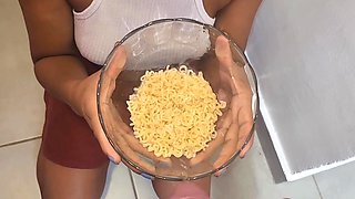 Feeding My Slave Piss Seasoned Noodles