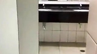 Twink Takes Big Cock Anal and Blowjob in Public Stall