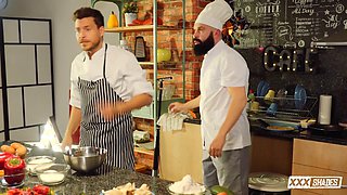 Sweet sloppy blowjob In The Kitchen