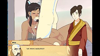 Spanking and blowjob fun with a busty young sub