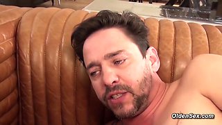 Blonde Milf In Stockings Anal Fucked