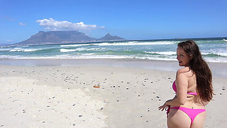 Stripping and Frolicking on a Beach