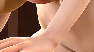 Sex 3D Animation Big Tits Girl with Pink Hair on Her Pussy - Massive Cumshot All Over Her Body