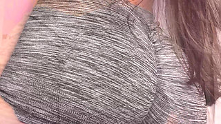 Latina Big Ass Twerking with Gym Shorts and Naked