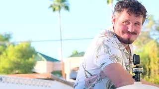 Sex Wife uses hired poolguys pool noodle for some fun