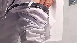 Slutty Nurse Catches Doctor on Duty and Performs Very Intimate Exam in Hospital Bathroom