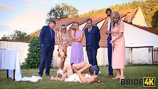 Blonde Bride With Natural Tits Enjoyed A Good Fuck On Her Kinky Wedding