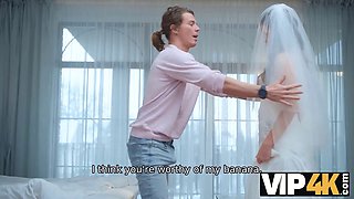 Olivia Sparkle gets naughty in a wedding dress and veils in hot roleplay action