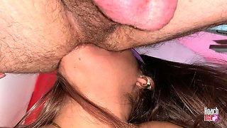 My Dirty Girlfriend Sniffing and Licking My Hairy and Sweaty Ass...