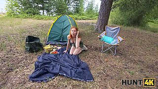 Hunt4k. horny boy found red haired tramp in the woods and pounded her roughly