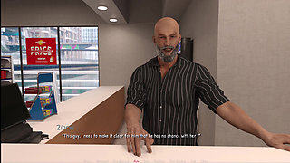 Metf #31: Radia gave him a blowjob under the counter and got a mouth full of cum