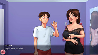I kiss my stepmother while I touch her big ass (Summertime Saga #18) - Jazziuu