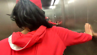 Very Risky Sex in a Elevator with Hot Neighbor Dada Deville