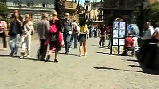 Amateur skater girl outdoor in public fucking for money