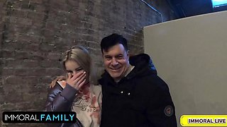 Big Booty Blonde Eliza Eves Fucks Stepdad After Stepson Cums On Her!  Immoral Family 4k