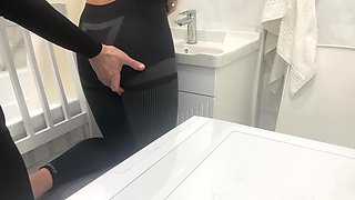 Gym Girl Was Fucking in Her Bathroom After Sport