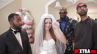 Petite bride from Aften Opal group fucked by five big black cocks before wedding Jovan Jordan