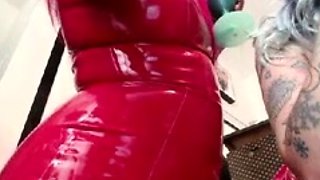 Milk fetish blonde lesbians ass squirt with pleasure