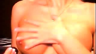 Blonde tight pussy babe solo toy fun in glamour masturbation