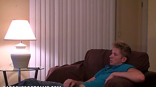 Twink Sucks Cock After Getting Caught