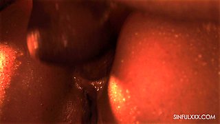 Dim light porn tube video featuring voluptuous babe Cherry Kiss