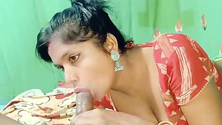 Desi Bhabhi Somausha Sucks Big Dick and Swallows Cum - Indian Village Sex