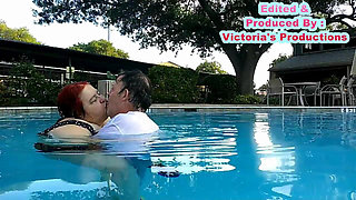 Nurse Vicki and Handsome Harry Are Having Fun Kissing in the Pool!