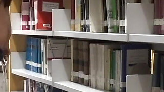 Library Squirts All Over Her Face & Swallow Squirt!