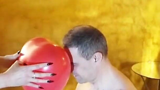 Balloon punishment - BDSM slave
