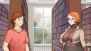 Milf with big tits getting bred in an animated visual novel