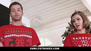 FamilyStrokes - Step-Sis fucked me during family Christmas pictures by Family Strokes: Porn