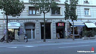 Alina Rose Gets Fucked by Two Men in Public