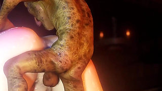 3D Huge Boobs Slut MILF Got Fucked by Monsters